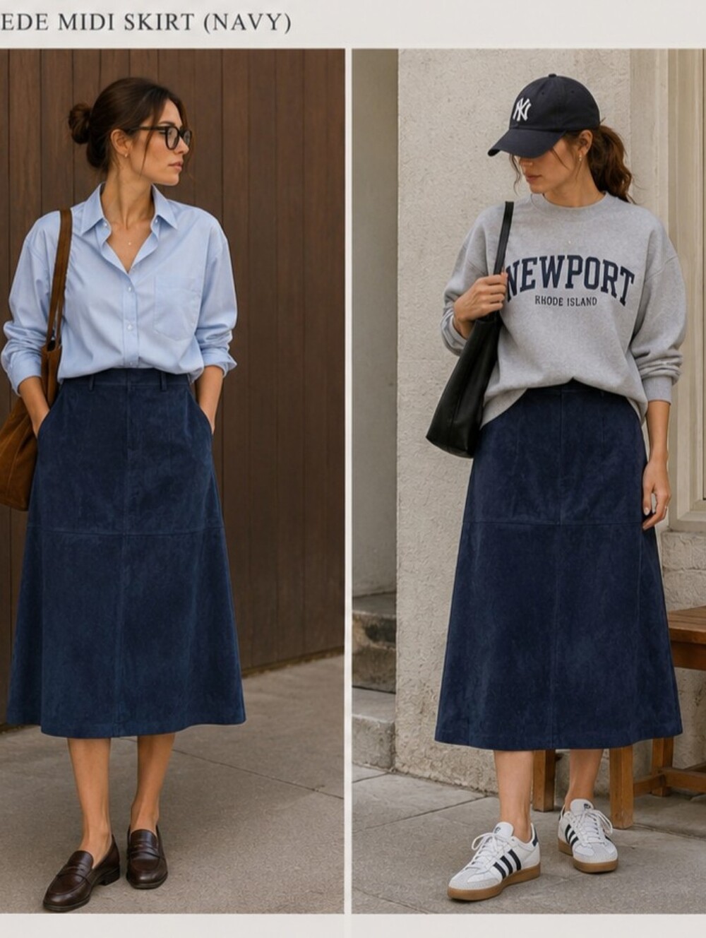 Zara FAUX SUEDE CAPE SKIRT (M)